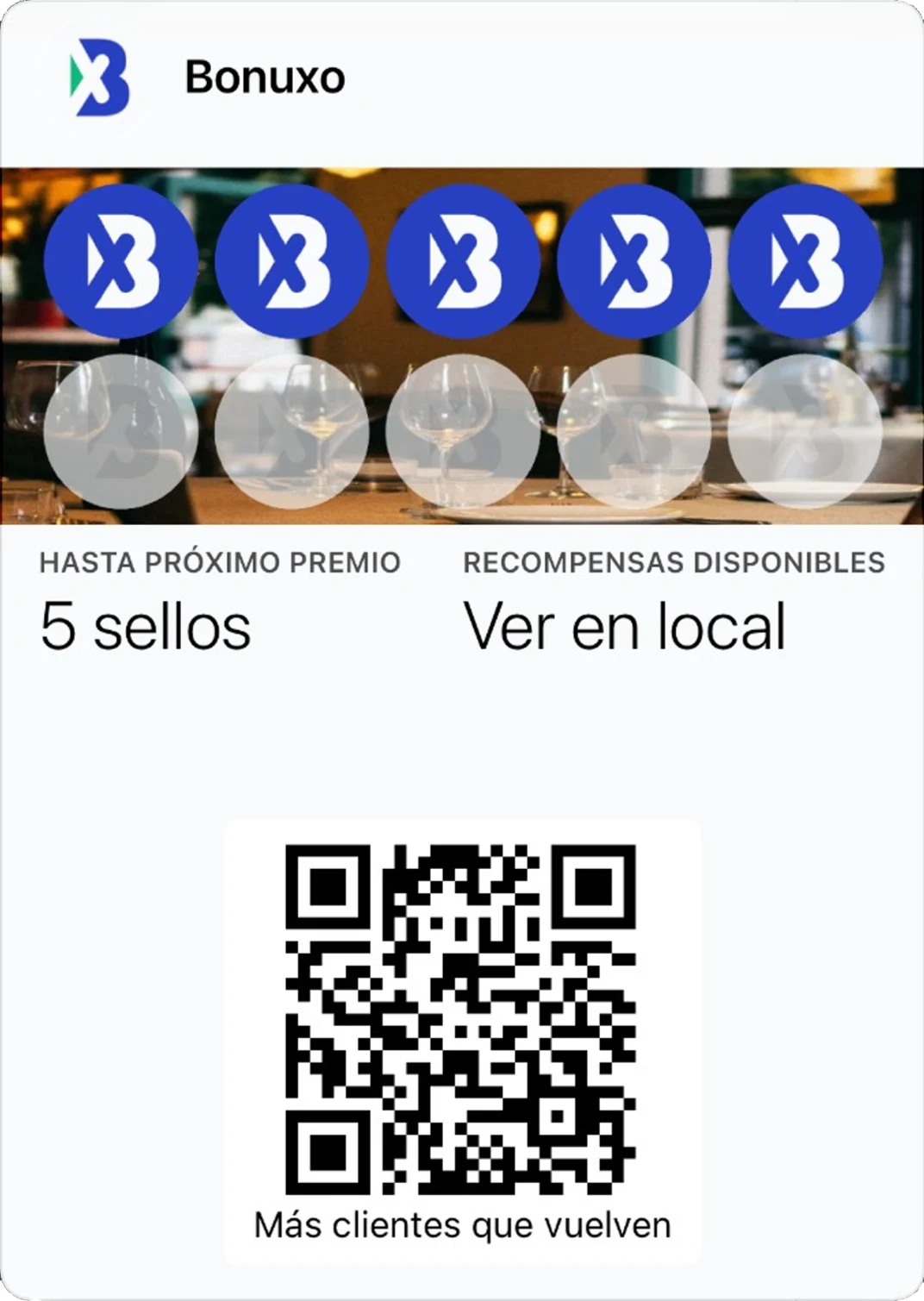 Tarjeta digital de fidelización Bonuxo para barberías